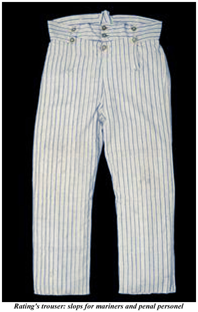 Rating's trouser slops sailors and penal